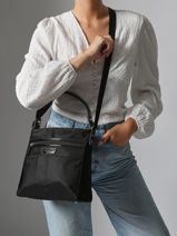 Cross Body Tas Basic Vernis Lancaster Zwart basic vernis 514-60-vue-porte